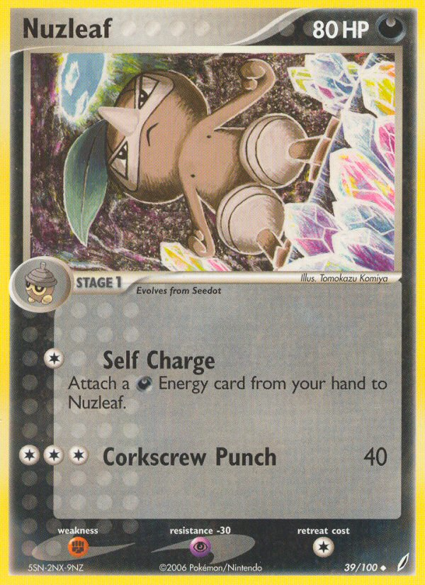 Nuzleaf (39/100) [EX: Crystal Guardians] | Card Merchant Takapuna