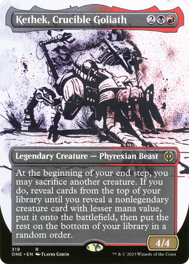 Kethek, Crucible Goliath (Borderless Ichor) [Phyrexia: All Will Be One] | Card Merchant Takapuna