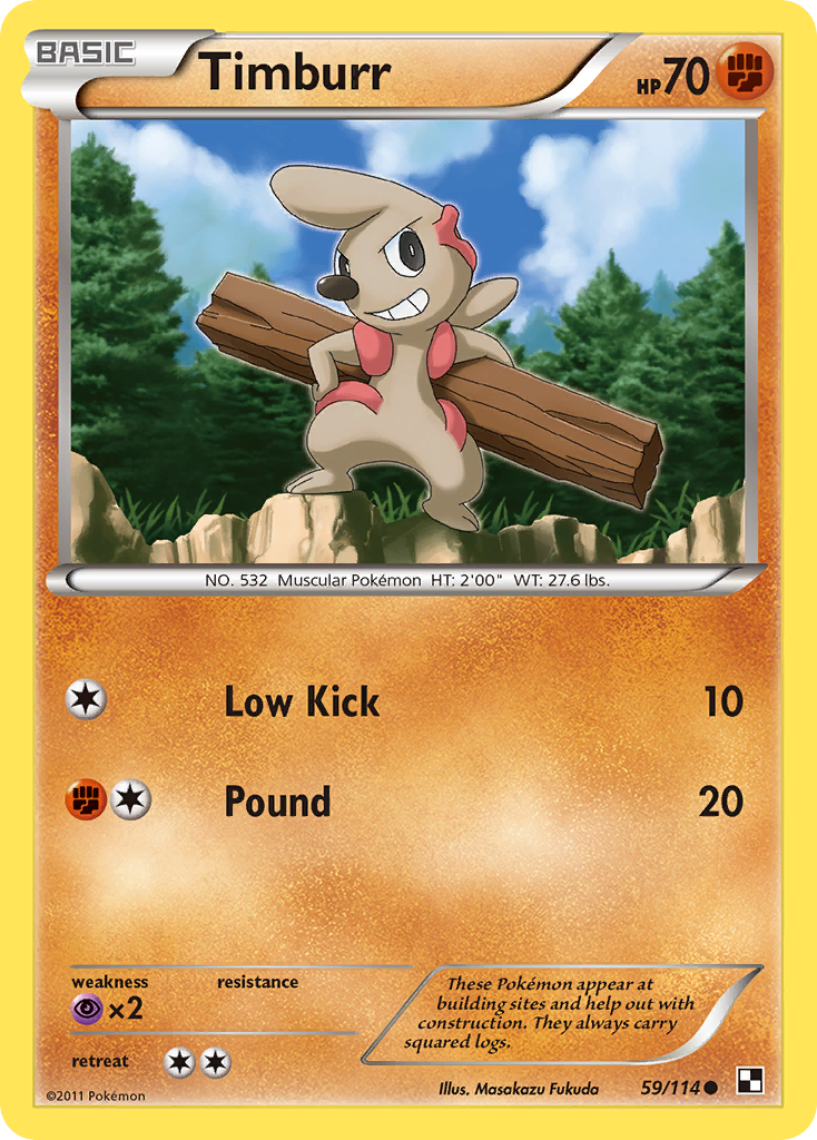 Timburr (59/114) [Black & White: Base Set] | Card Merchant Takapuna