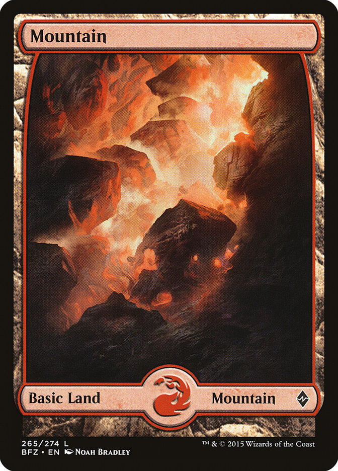 Mountain (265) (Full Art) [Battle for Zendikar] | Card Merchant Takapuna
