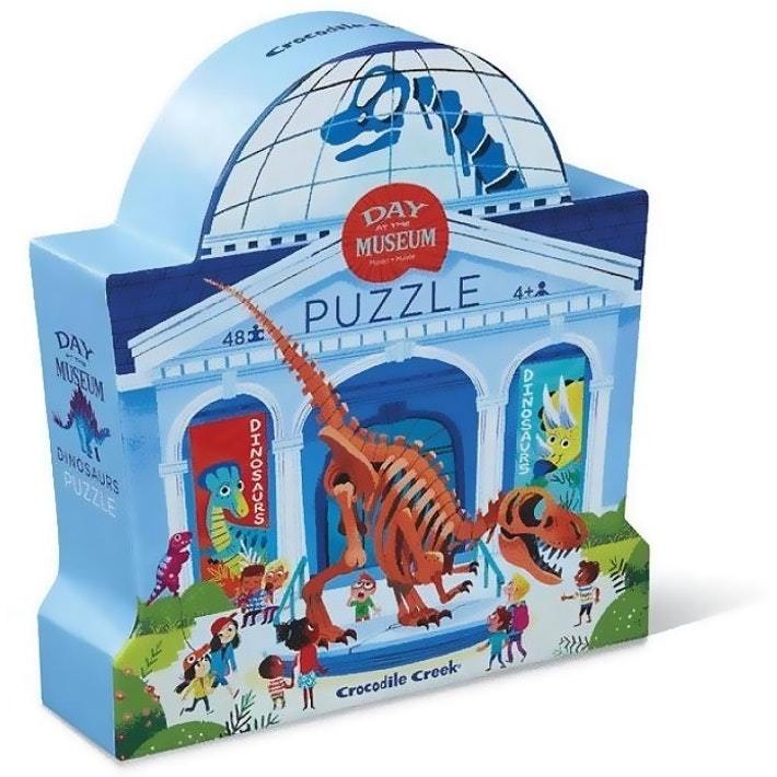 Crocodile Creek - Day at the Museum Dinosaurs Puzzle 48pc | Card Merchant Takapuna