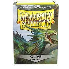 Dragonshield Sleeves 100ct Standard - Olive Matte | Card Merchant Takapuna