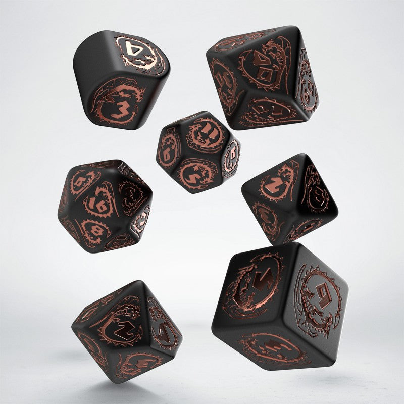 Dragons Modern Dice Set: Obsidian | Card Merchant Takapuna