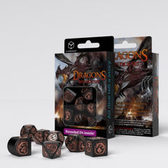 Dragons Modern Dice Set: Obsidian | Card Merchant Takapuna