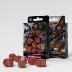 Dragons Modern Dice Set: Ruby | Card Merchant Takapuna