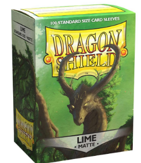 Dragonshield Sleeves 100ct Standard - Lime Matte | Card Merchant Takapuna
