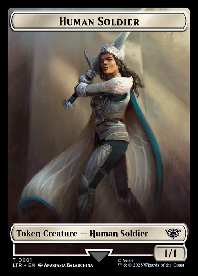 Human Soldier Token (01) [The Lord of the Rings: Tales of Middle-Earth Tokens] | Card Merchant Takapuna