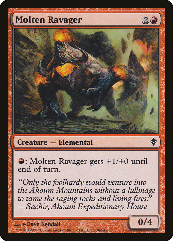 Molten Ravager [Zendikar] | Card Merchant Takapuna