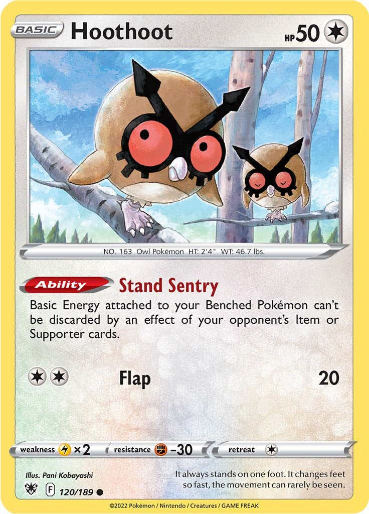 Hoothoot (120/189) [Sword & Shield: Astral Radiance] | Card Merchant Takapuna