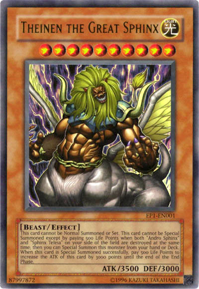 Theinen the Great Sphinx [EP1-EN001] Ultra Rare | Card Merchant Takapuna