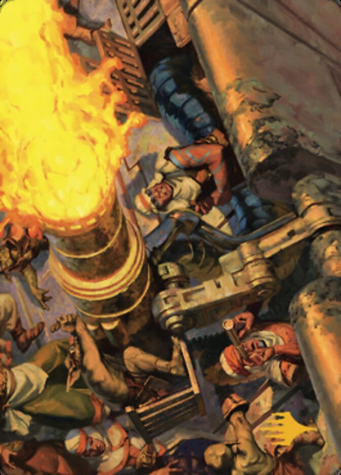 Mana Cannons Art Card (Gold-Stamped Signature) [Dominaria United Art Series] | Card Merchant Takapuna
