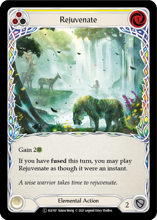 Rejuvenate (Yellow) [U-ELE107] (Tales of Aria Unlimited)  Unlimited Rainbow Foil | Card Merchant Takapuna