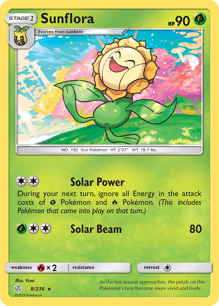 Sunflora (8/236) [Sun & Moon: Cosmic Eclipse] | Card Merchant Takapuna