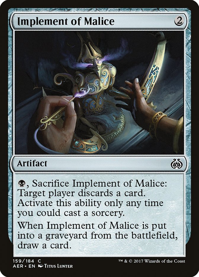 Implement of Malice [Aether Revolt] | Card Merchant Takapuna
