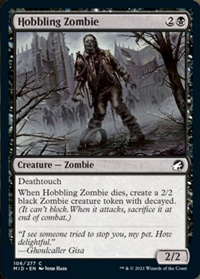 Hobbling Zombie [Innistrad: Midnight Hunt] | Card Merchant Takapuna