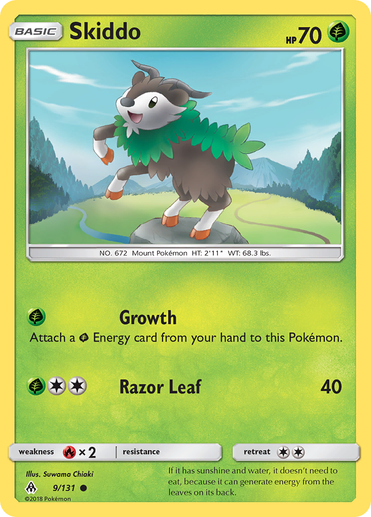Skiddo (9/131) [Sun & Moon: Forbidden Light] | Card Merchant Takapuna