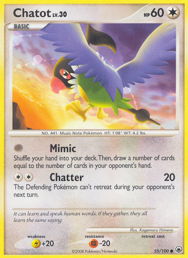 Chatot (55/100) [Diamond & Pearl: Majestic Dawn] | Card Merchant Takapuna
