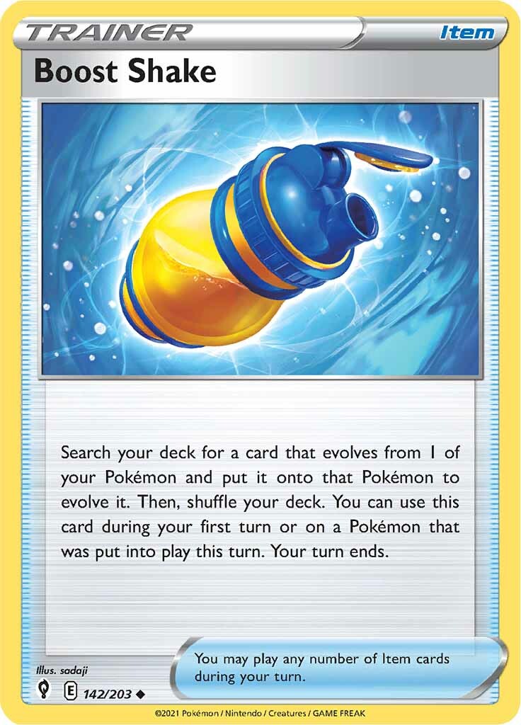 Boost Shake (142/203) [Sword & Shield: Evolving Skies] | Card Merchant Takapuna