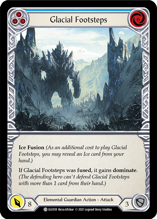 Glacial Footsteps (Blue) [ELE018] (Tales of Aria)  1st Edition Rainbow Foil | Card Merchant Takapuna