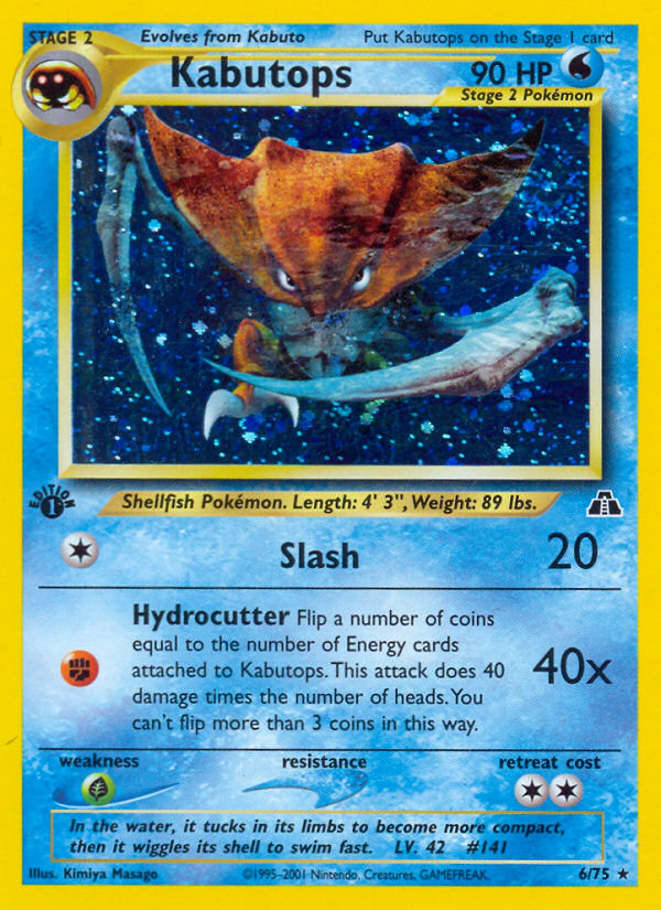 Kabutops (6/75) [Neo Discovery 1st Edition] | Card Merchant Takapuna