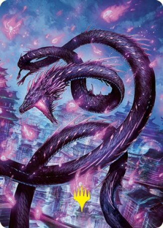 Junji, the Midnight Sky 2 Art Card (Gold-Stamped Signature) [Kamigawa: Neon Dynasty Art Series] | Card Merchant Takapuna