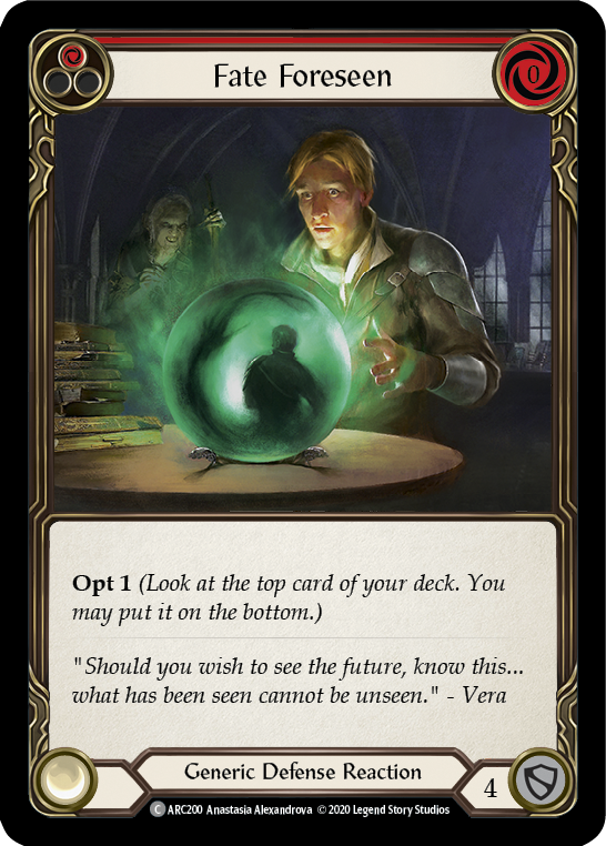 Fate Foreseen (Red) [U-ARC200] (Arcane Rising Unlimited)  Unlimited Rainbow Foil | Card Merchant Takapuna