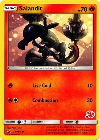 Salandit (25/156) (Charizard Stamp #13) [Battle Academy 2020] | Card Merchant Takapuna