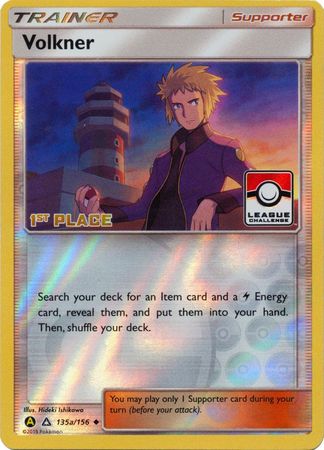Volkner (135a/156) (League Challenge 1st Place) [Sun & Moon: Ultra Prism] | Card Merchant Takapuna