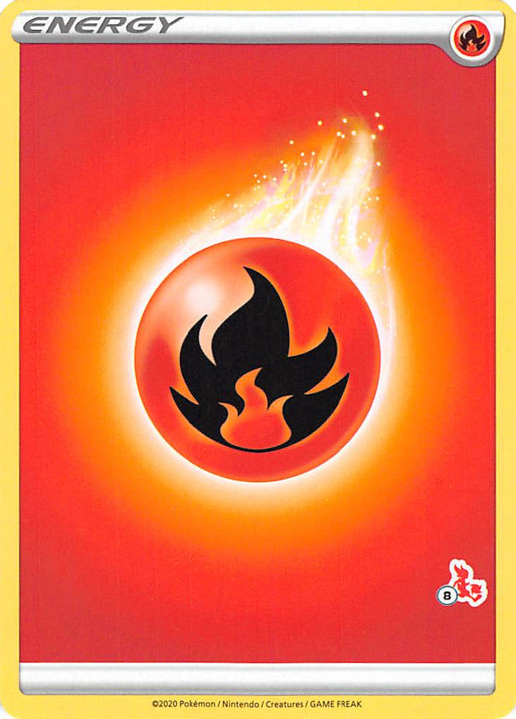 Fire Energy (Cinderace Stamp #8) [Battle Academy 2022] | Card Merchant Takapuna