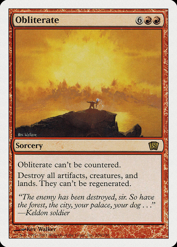 Obliterate (Oversized) [Eighth Edition] | Card Merchant Takapuna
