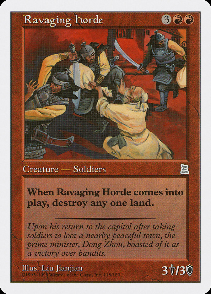 Ravaging Horde [Portal Three Kingdoms] | Card Merchant Takapuna