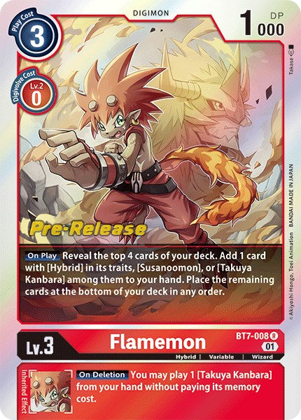 Flamemon [BT7-008] [Next Adventure Pre-Release Cards] | Card Merchant Takapuna