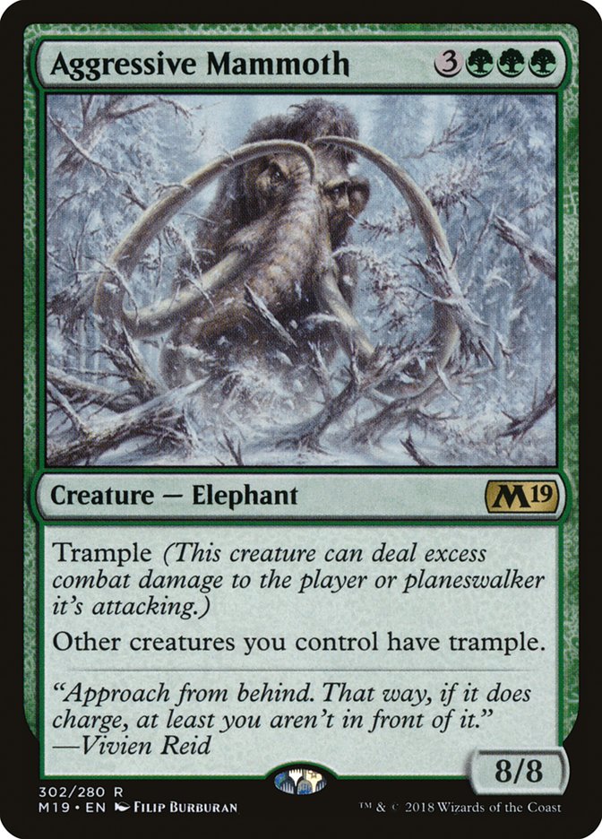 Aggressive Mammoth [Core Set 2019] | Card Merchant Takapuna