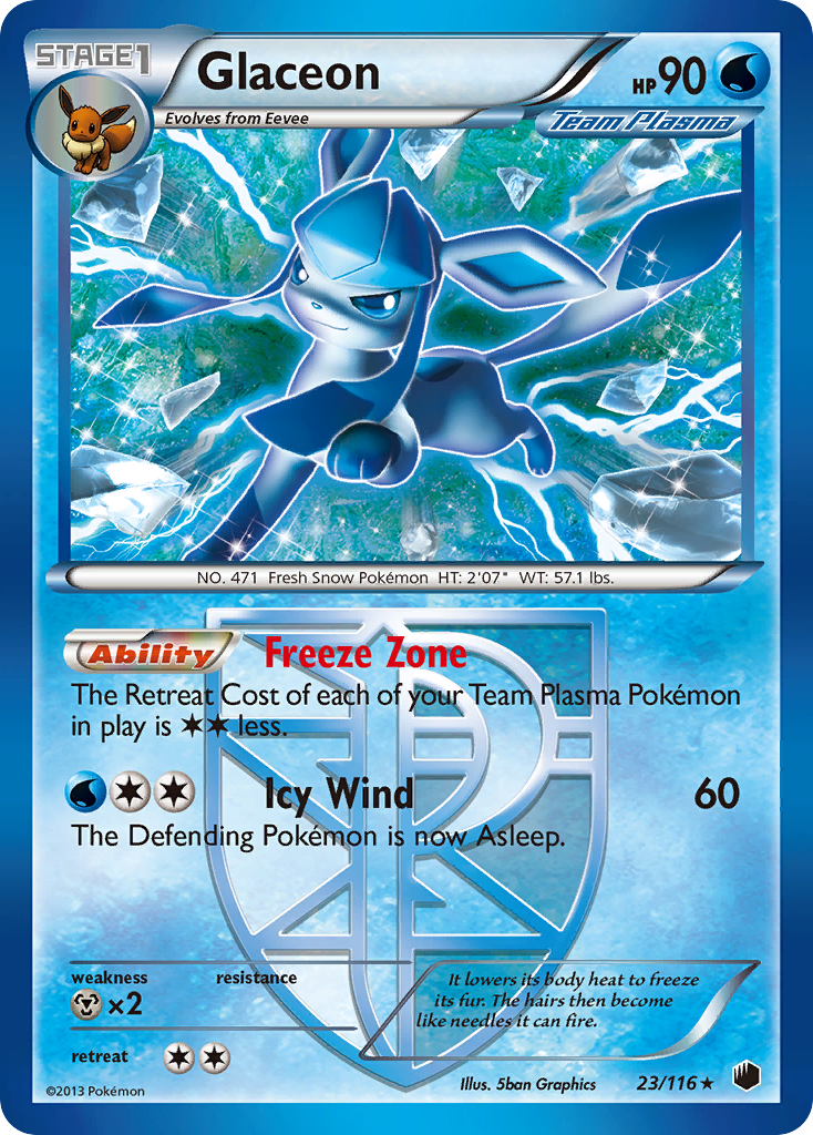 Glaceon (23/116) [Black & White: Plasma Freeze] | Card Merchant Takapuna