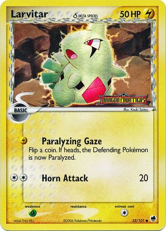 Larvitar (52/101) (Delta Species) (Stamped) [EX: Dragon Frontiers] | Card Merchant Takapuna