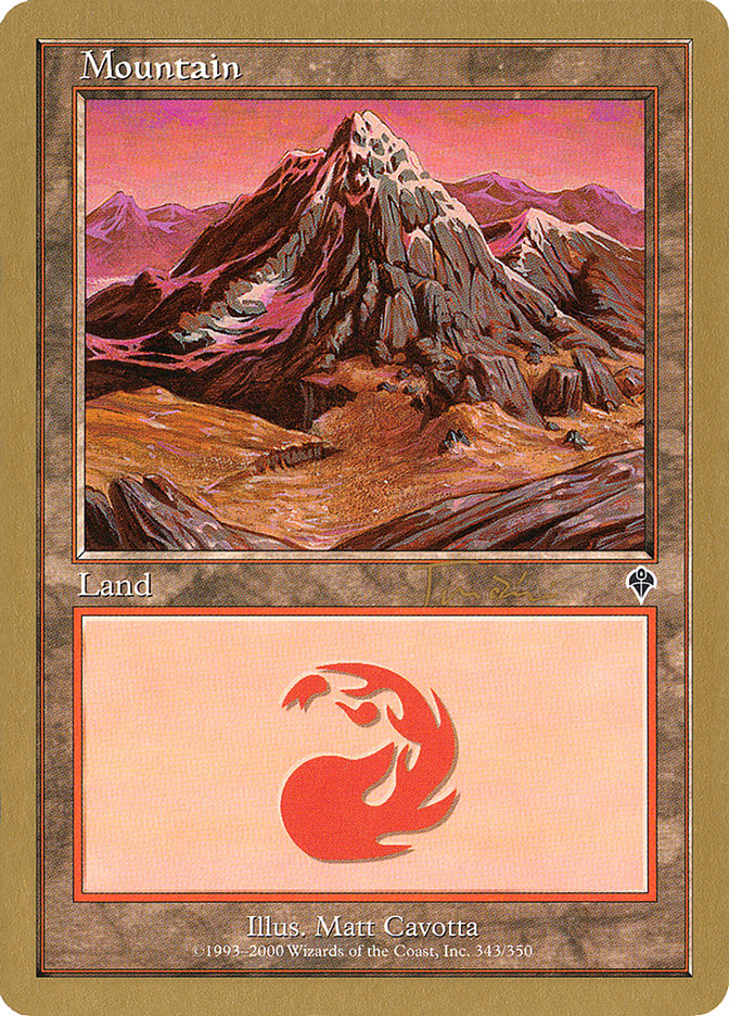Mountain (jt343a) (Jan Tomcani) (INV) [World Championship Decks 2001] | Card Merchant Takapuna