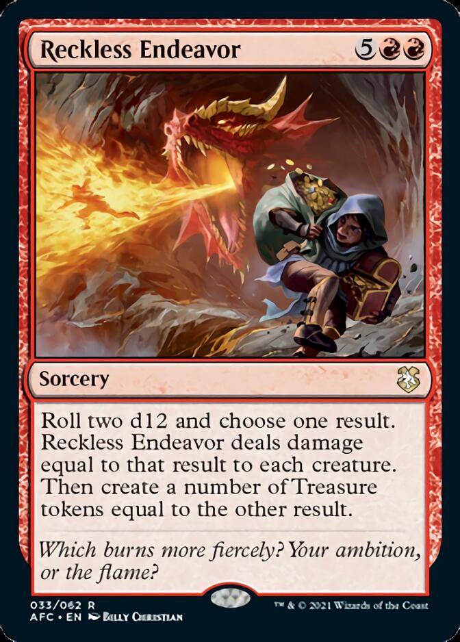 Reckless Endeavor [Dungeons & Dragons: Adventures in the Forgotten Realms Commander] | Card Merchant Takapuna