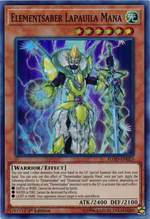 Elementsaber Lapauila Mana [FLOD-EN025] Super Rare | Card Merchant Takapuna