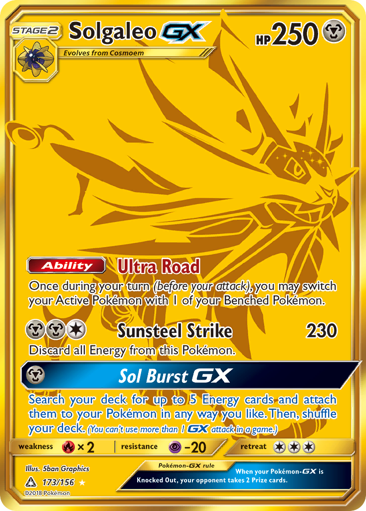 Solgaleo GX (173/156) [Sun & Moon: Ultra Prism] | Card Merchant Takapuna