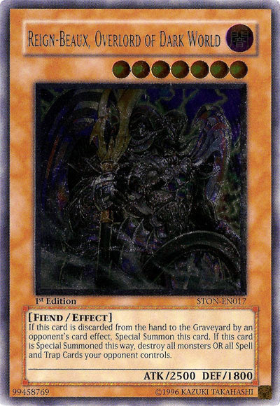 Reign-Beaux, Overlord of Dark World [STON-EN017] Ultimate Rare | Card Merchant Takapuna
