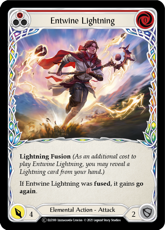Entwine Lightning (Red) [U-ELE100] (Tales of Aria Unlimited)  Unlimited Rainbow Foil | Card Merchant Takapuna