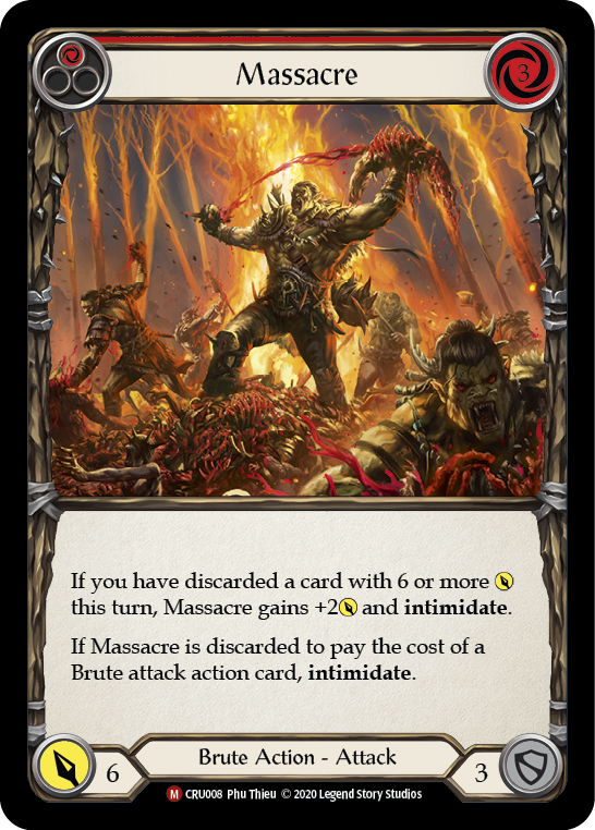 Massacre [CRU008] (Crucible of War)  1st Edition Normal | Card Merchant Takapuna