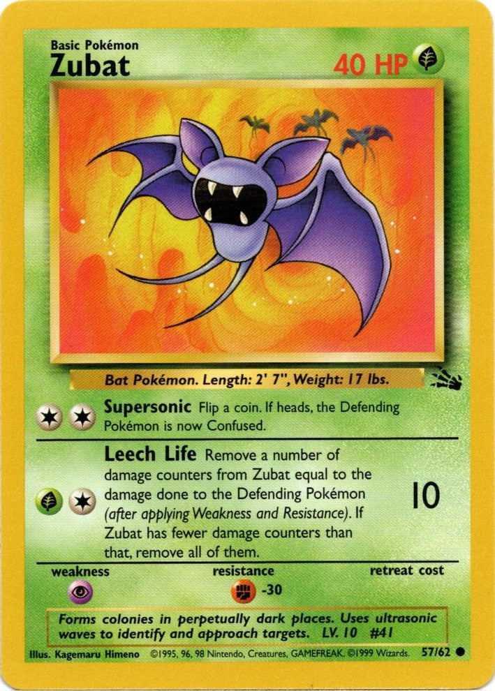 Zubat (57/62) [Fossil Unlimited] | Card Merchant Takapuna