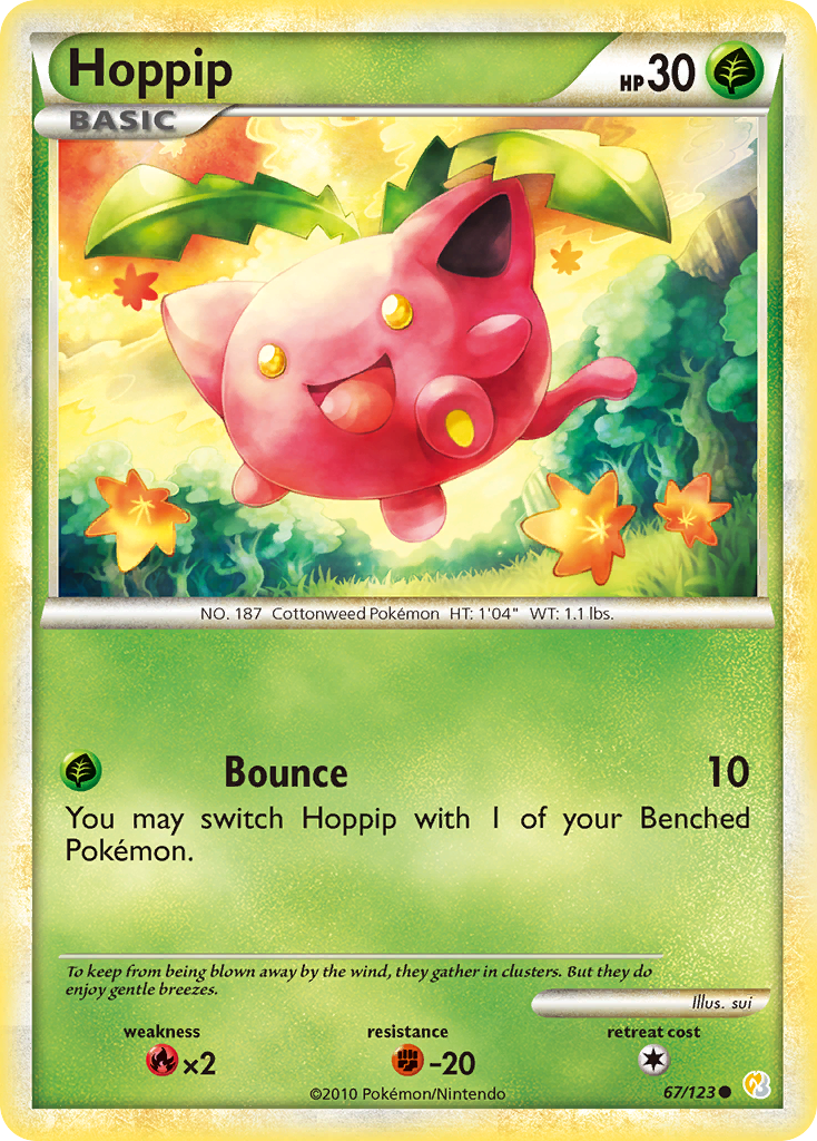 Hoppip (67/123) [HeartGold & SoulSilver: Base Set] | Card Merchant Takapuna