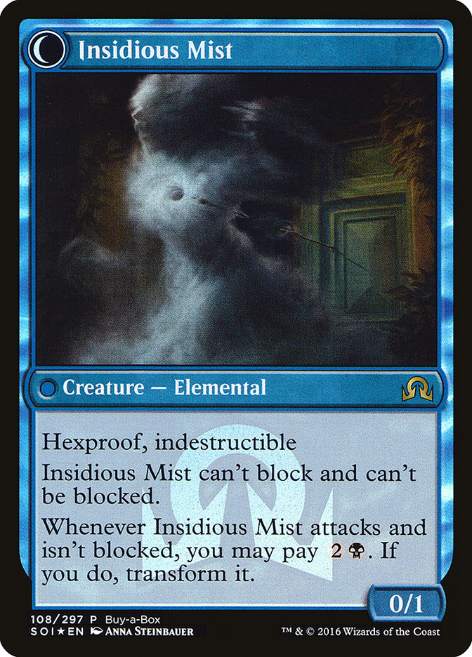 Elusive Tormentor // Insidious Mist (Buy-A-Box) [Shadows over Innistrad Promos] | Card Merchant Takapuna
