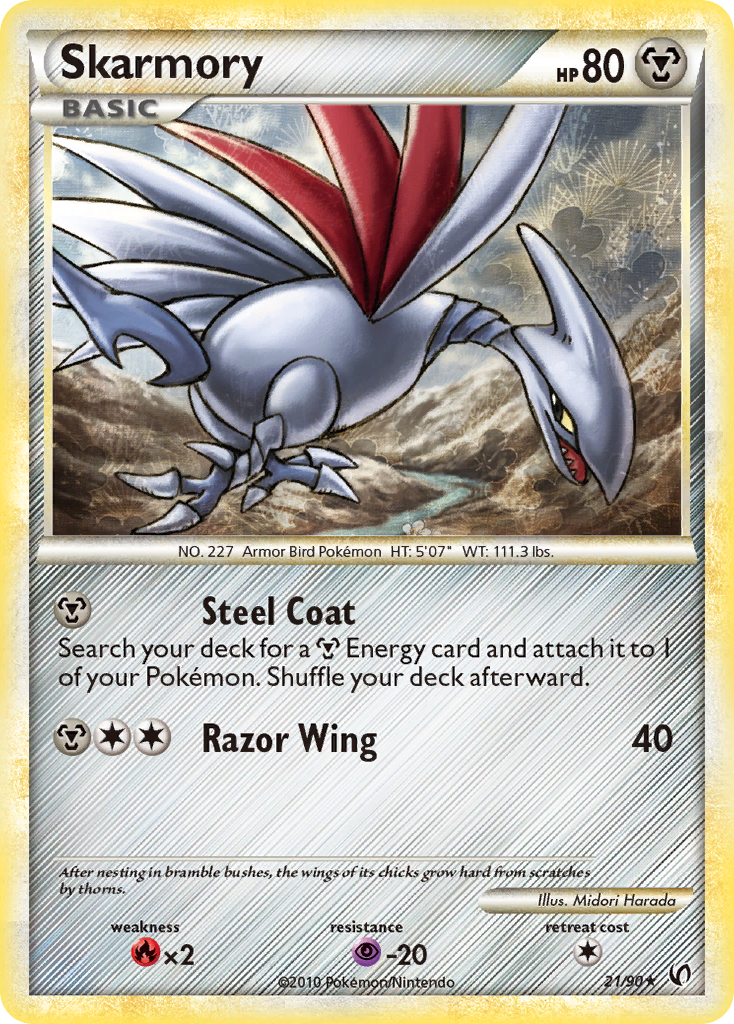 Skarmory (21/90) [HeartGold & SoulSilver: Undaunted] | Card Merchant Takapuna