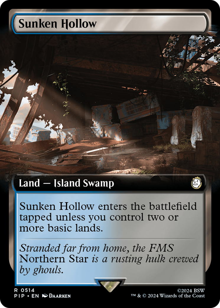 Sunken Hollow (Extended Art) [Fallout] | Card Merchant Takapuna