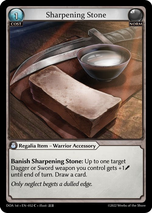 Sharpening Stone (052) [Dawn of Ashes: 1st Edition] | Card Merchant Takapuna