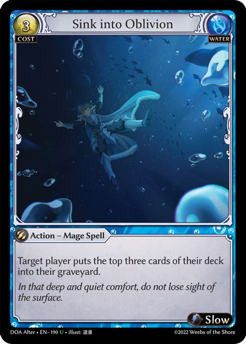 Sink into Oblivion (190) [Dawn of Ashes: Alter Edition] | Card Merchant Takapuna