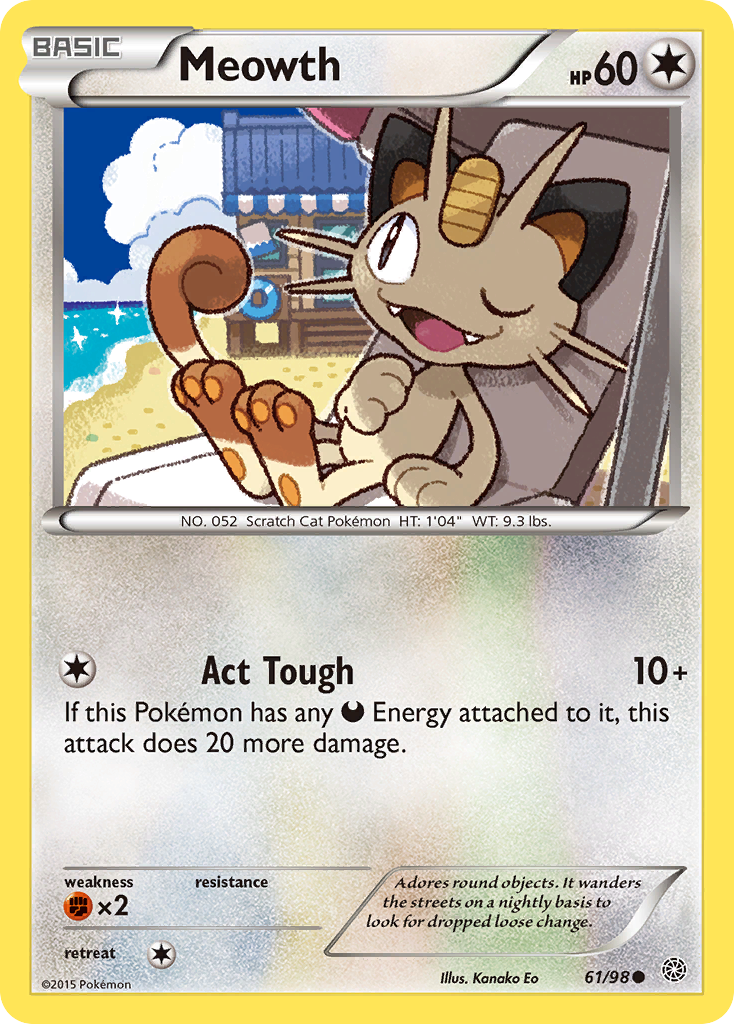 Meowth (61/98) [XY: Ancient Origins] | Card Merchant Takapuna